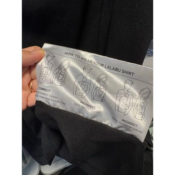 Lalabu Men’s Dad Shirt Black Short Sleeve Size XL – Kangaroo Care Bonding Tee - Picture 8 of 8